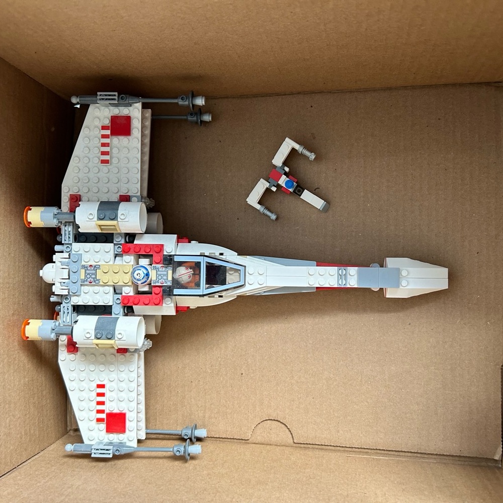 Lego Star Wars X-Wing Fighter 6212 - opened/ no box - bonus mini x-wing As-Is